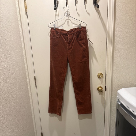 NWT MOTHER Tomcat cropped corduroy 28/6 pants - Picture 6 of 6